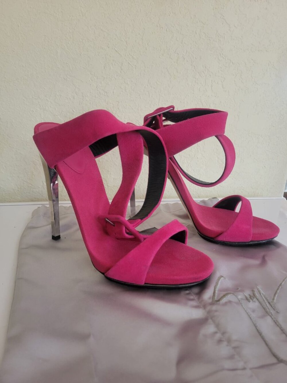 Giuseppe Zanotti Fuchsia Suede Stilettos US 8